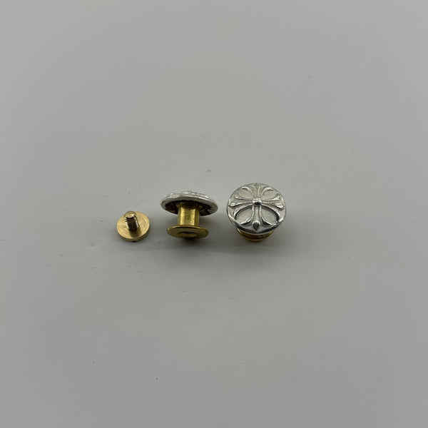 Sterling Silver Cross Button For Denim Jeans,Fabric Hats Decorative Buttons,Screw Back