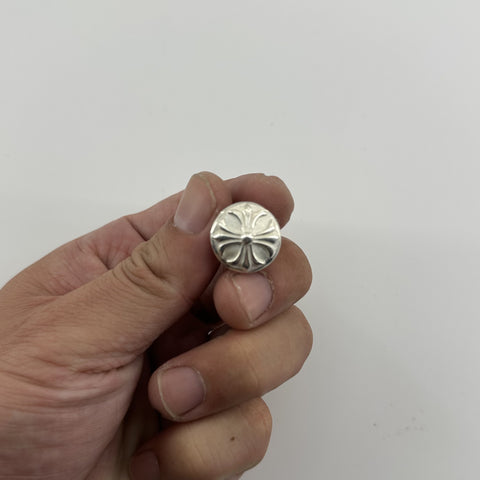 Sterling Silver Cross Button For Denim Jeans,Fabric Hats Decorative Buttons,Screw Back