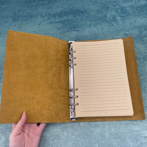 Italian vegetable-tanned cowhide A5 loose-leaf book, vintage distressed leather notebook, business notepad, travel diary