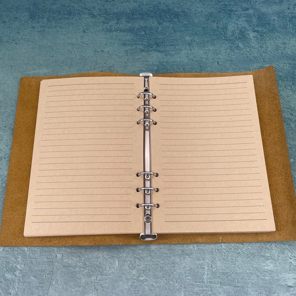 Italian vegetable-tanned cowhide A5 loose-leaf book, vintage distressed leather notebook, business notepad, travel diary