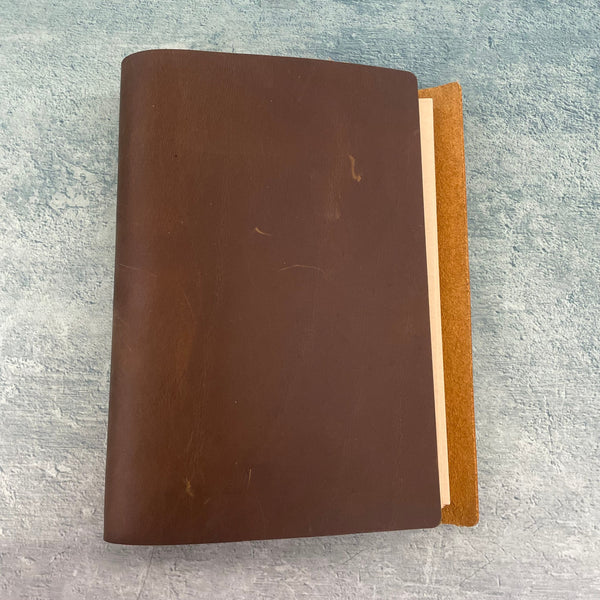 Italian vegetable-tanned cowhide A5 loose-leaf book, vintage distressed leather notebook, business notepad, travel diary