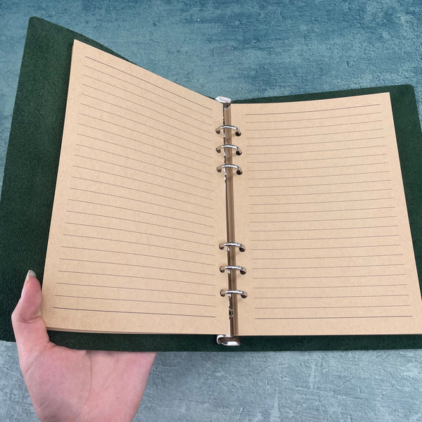 Italian vegetable-tanned cowhide A5 loose-leaf book, vintage distressed leather notebook, business notepad, travel diary