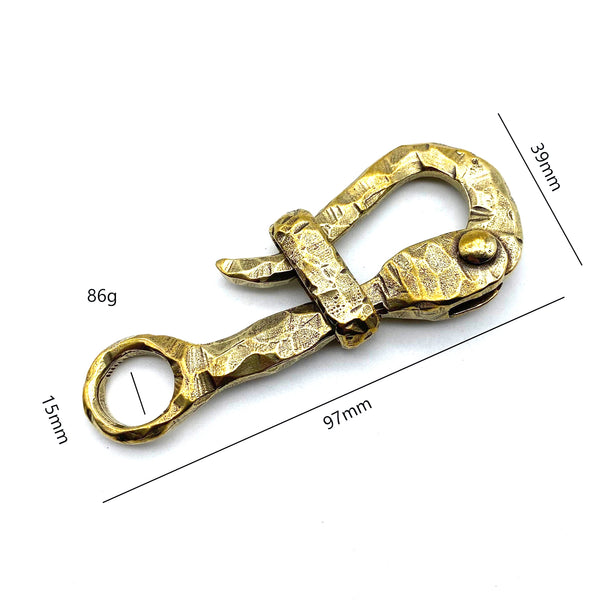 Handcasted Brass Pelican Buckle Leather Belt Fastener Clip