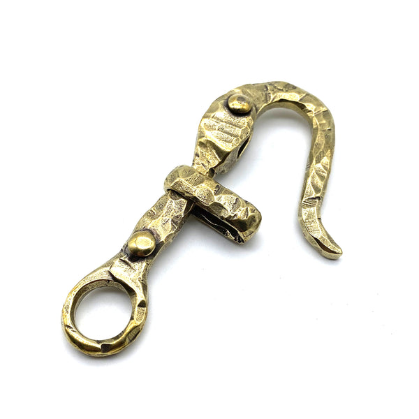 Handcasted Brass Pelican Buckle Leather Belt Fastener Clip