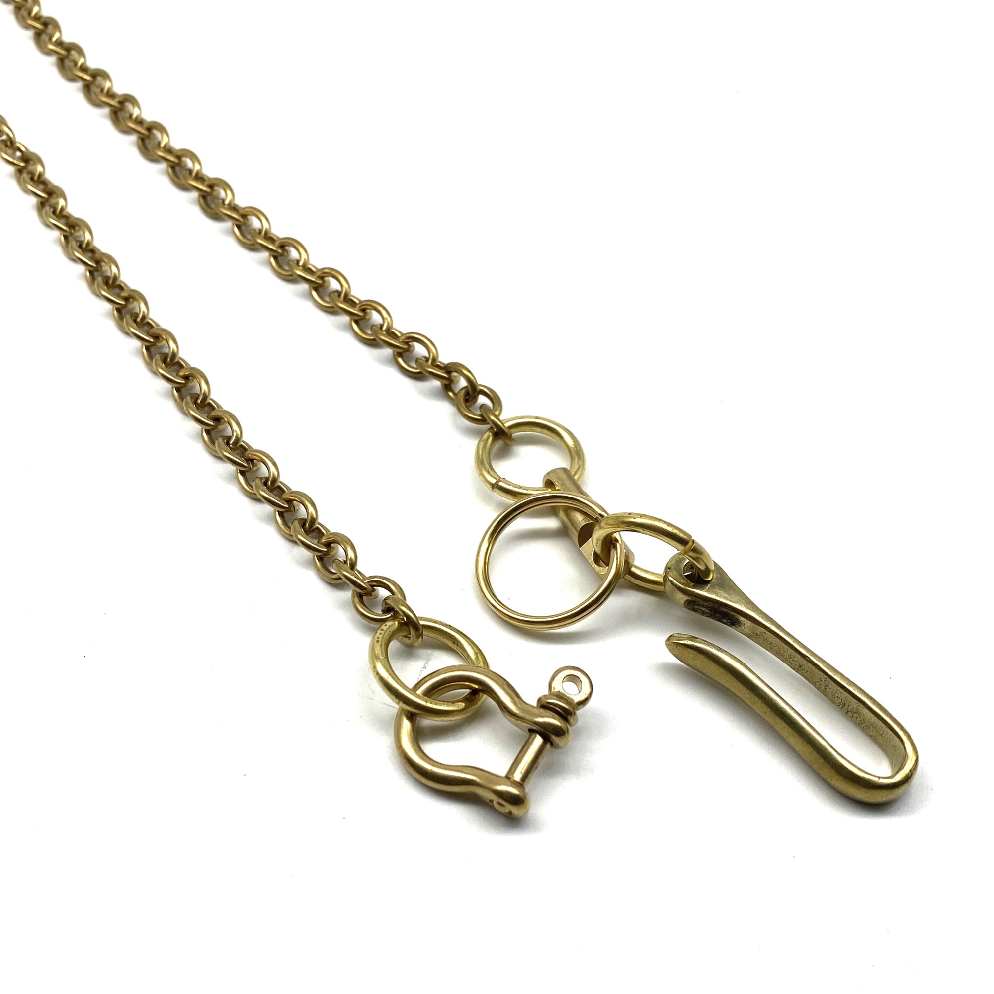 Cowboy Brass Wallet Chain O Shape Cross Purse Chain,Fish