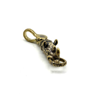 Brass Rhinoceros Connect Linker Keychain Accessories