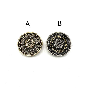 12 Zodiac Jiugong Gossip Concho,Rotary Concho Screw Rivets Button