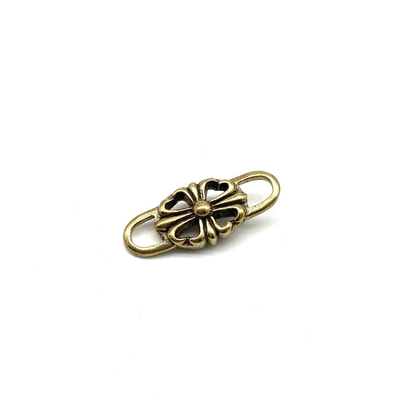 Brass Chrome Heart Connect Link Keychain Connector