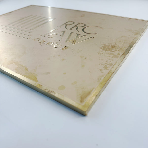 Custom Etched Brass Plaque,Handmade Aged or Polished Brass Sign for Home, Art Projects, Personalized Gift,Unique Metallic Wall decor