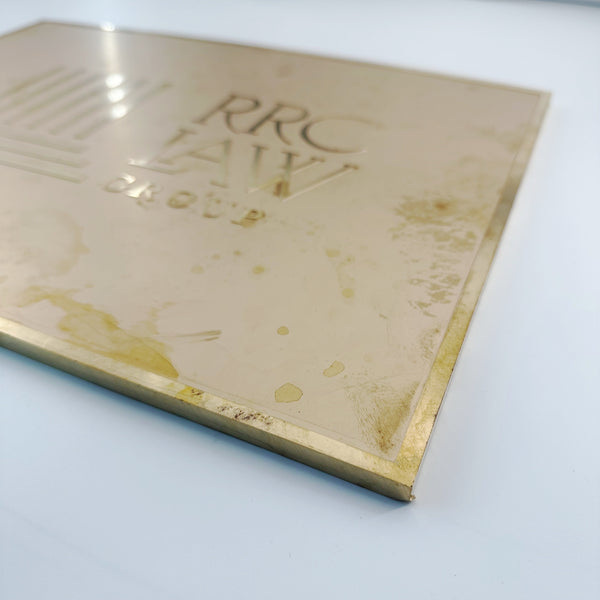 Custom Etched Brass Plaque,Handmade Aged or Polished Brass Sign for Home, Art Projects, Personalized Gift,Unique Metallic Wall decor