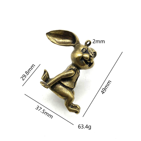 Brass Rabbit Figurine,Desk Ornament Gift