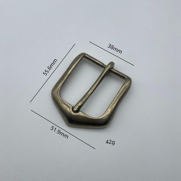 38mm Brass Belt Buckle Western Leather Belt Buckle Un-Coated