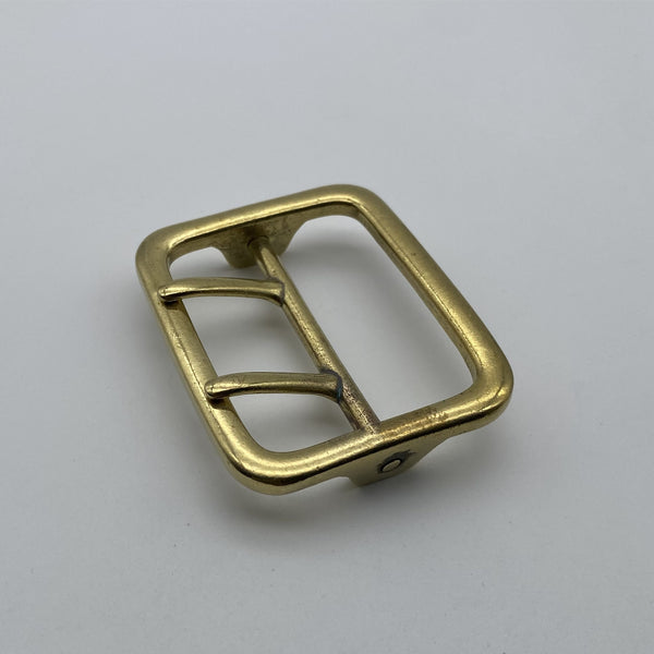 Sam Browne Double Pin Brass Buckle 50mm Leather Belt Buckle