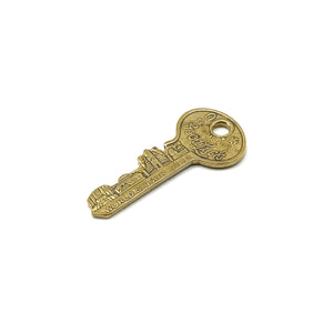 Brass Key Design Pendant Keychain Charm