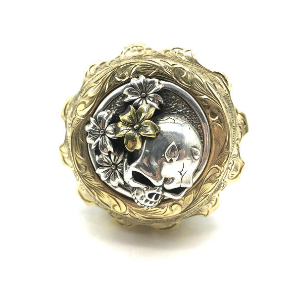 Brass Skull Gas Cap Fuel Tank Caps Cover Mount For Motor Model 883/48/1200
