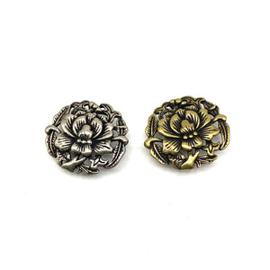 Flower Conchos Rivets Leather Craft Decoration Button Screw Back