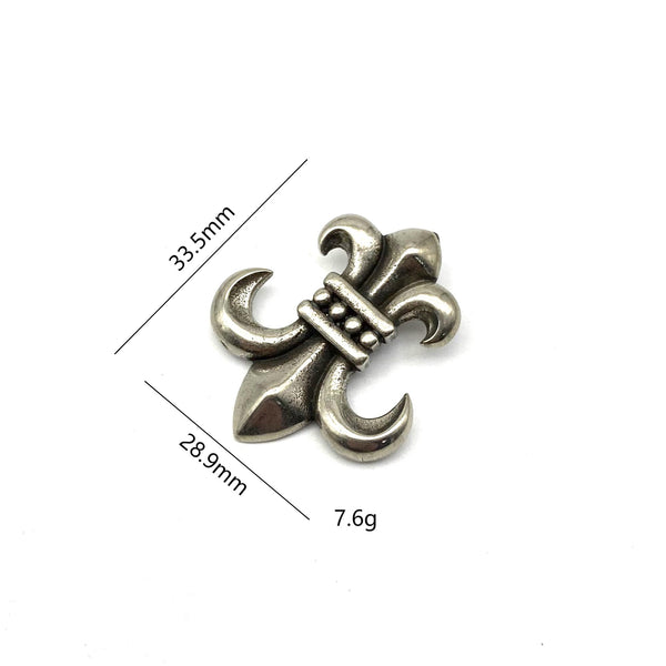 Brass Fleur De Lis Concho Leather Wallet&Purse Decorate Buttons Screw Back