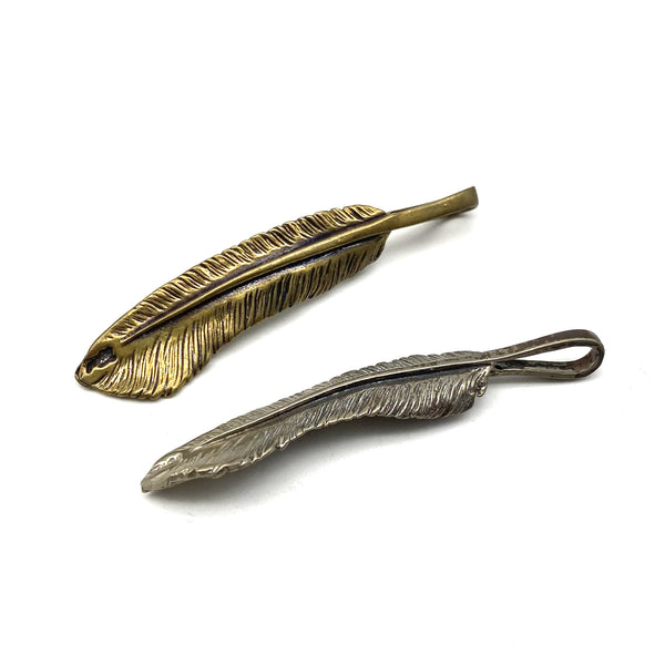 Brass Feather Charm,Necklace DIY Pendants,Keychain Charm