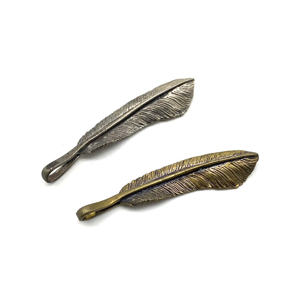 Brass Feather Charm,Necklace DIY Pendants,Keychain Charm