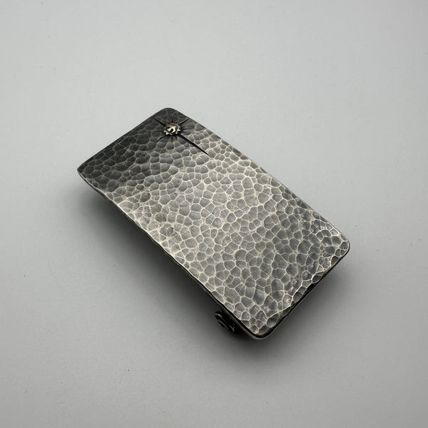 Old Silver Plain Buckle Hammered Finish Leather Belt Buckle