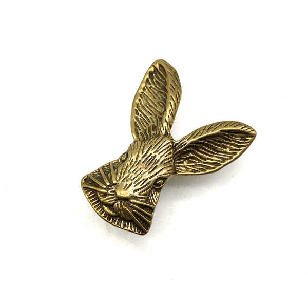 Brass Rabbit Drawer Knobs Wood Cabinet Pull Handle