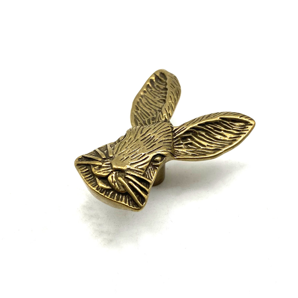 Faster Handle Icon Rabbit Brass Rabbit Drawer Knobs Wood Cabinet Pull Handle – Metal Field Shop