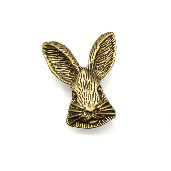 Brass Rabbit Drawer Knobs Wood Cabinet Pull Handle