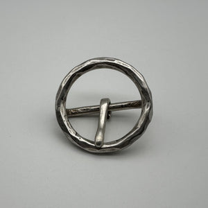 Diamond Cutting Vintage Sterling Silver Buckle Round Circle Buckle 925 Silver Handmade