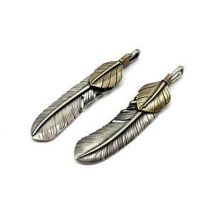 2pcs/Set Brass Charm Feathers Decoration Accessories Jewelry Finding Necklace Making #Sales