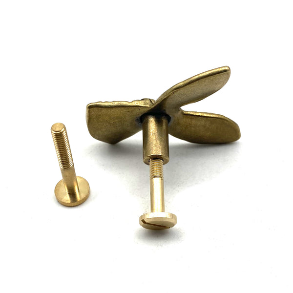 Brass Rabbit Drawer Knobs Wood Cabinet Pull Handle