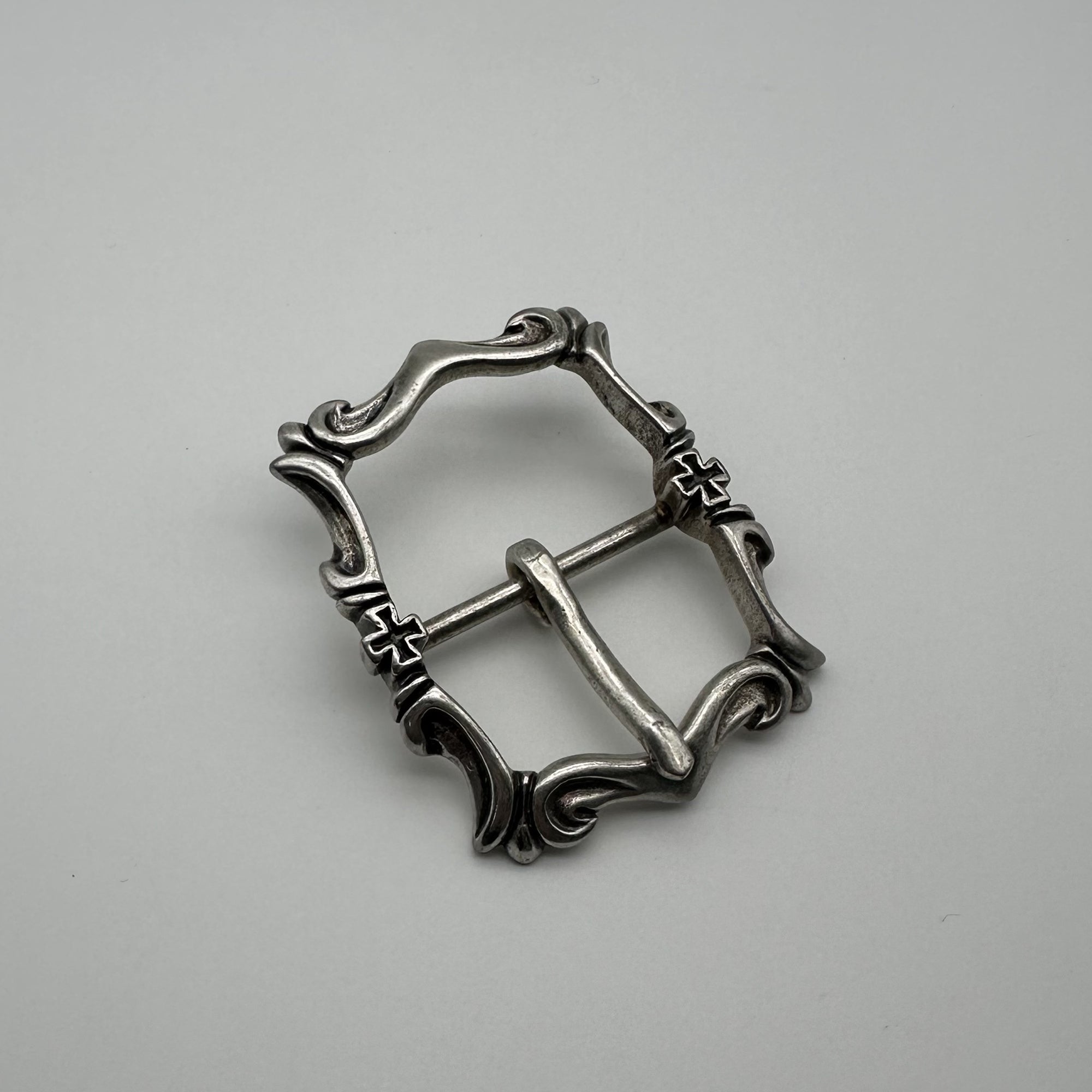 Sterling Silver Flower Design Buckle Leather Crafting Belt Buckle Handmade 925 Silver Buckle