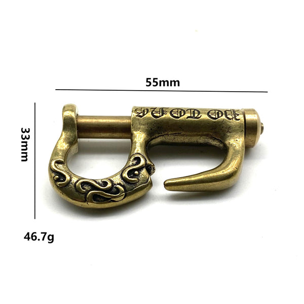 Brass Spring Keychain Hook Jeans Key Holder 