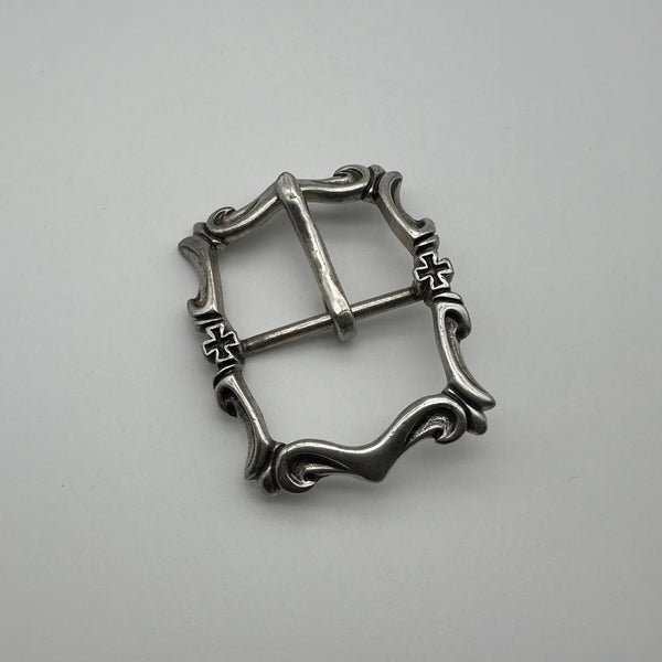 Sterling Silver Flower Design Buckle Leather Crafting Belt Buckle Handmade 925 Silver Buckle