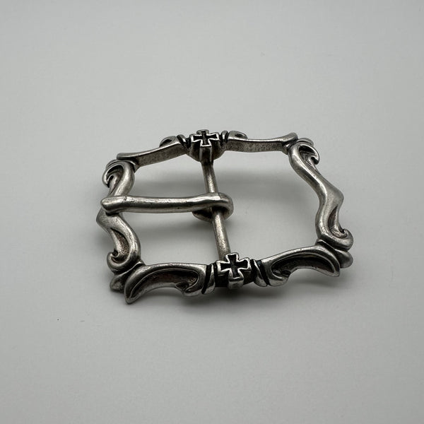 Sterling Silver Flower Design Buckle Leather Crafting Belt Buckle Handmade 925 Silver Buckle