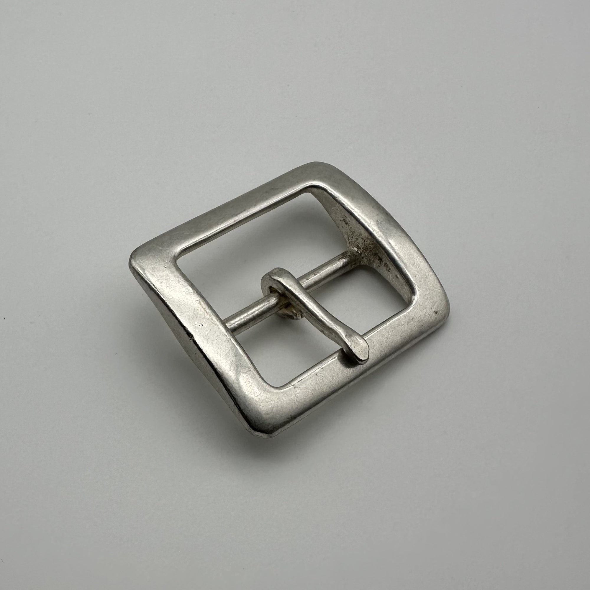 Solid 925 Steriling Silver Buckle Leather Belt Handmade Buckle Square Pin Buckle
