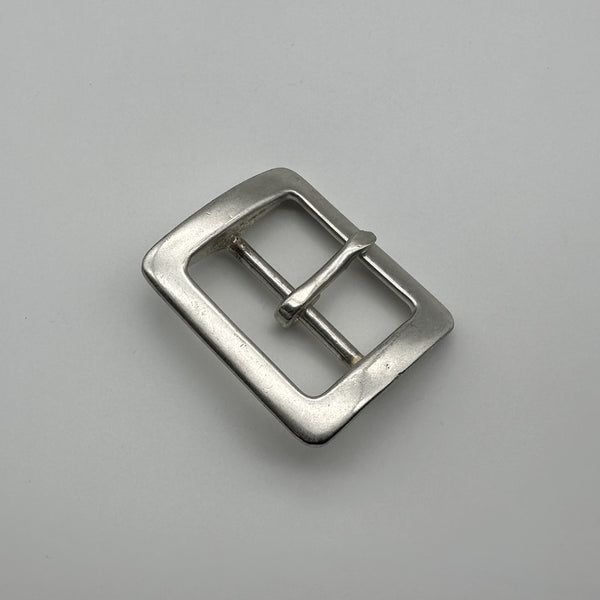 Solid 925 Steriling Silver Buckle Leather Belt Handmade Buckle Square Pin Buckle