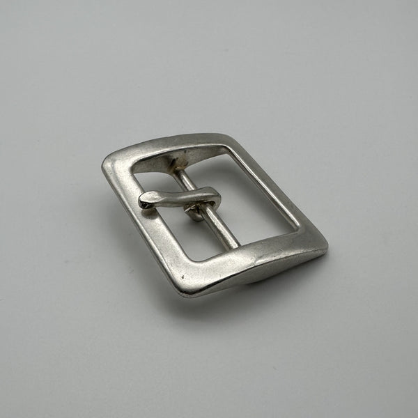 Solid 925 Steriling Silver Buckle Leather Belt Handmade Buckle Square Pin Buckle