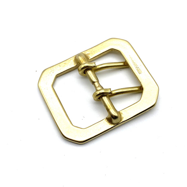 46mm Solid Brass Buckle Double Pin Centre Bar Buckle Leather Belt Fastener