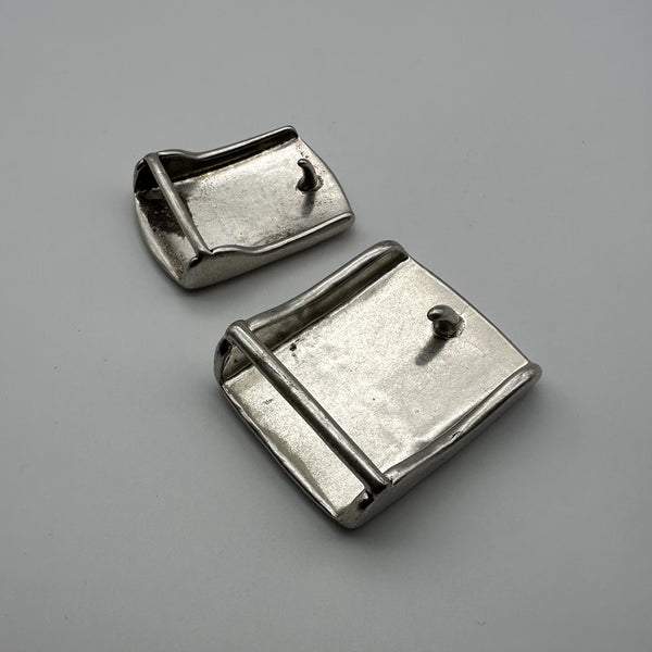 30/39mm Solid Steriling Silver Buckle Men Leather Belt Craft Buckle Handmade 925 Silver Buckle