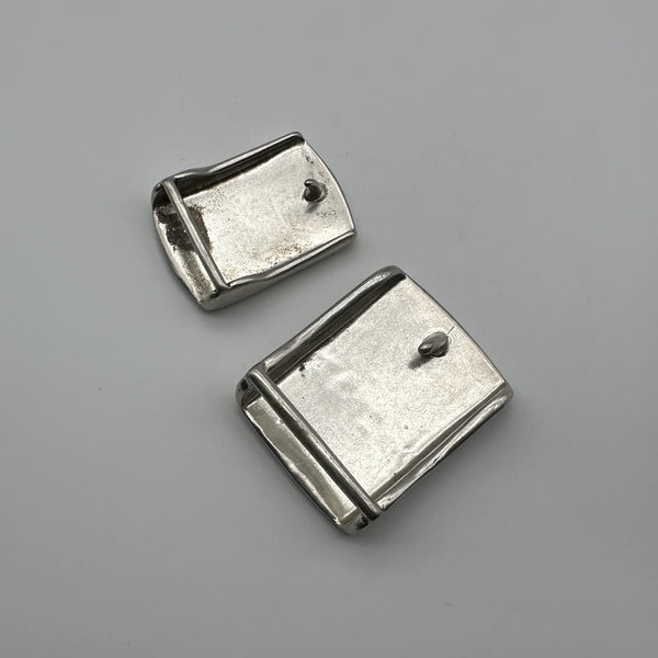 30/39mm Solid Steriling Silver Buckle Men Leather Belt Craft Buckle Handmade 925 Silver Buckle