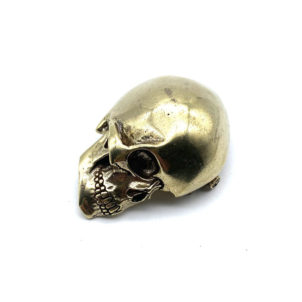 Brass Skull Buckle Hand Casted Belt Buckle Biker Musician Outfit Decor Accessories