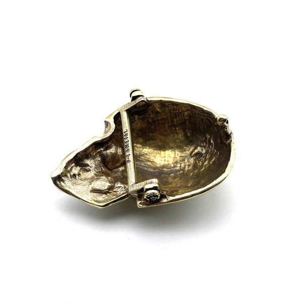 Brass Skull Buckle Hand Casted Belt Buckle Biker Musician Outfit Decor Accessories