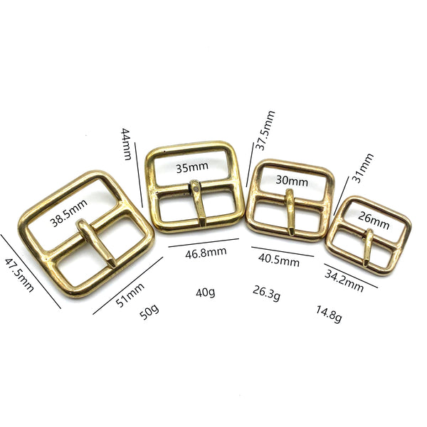 Brass Belt Buckle Leather Crafting Hardwares,Leather Boots Buckle,Bag Fastener Buckle,Size 26/30/35/38.5mm