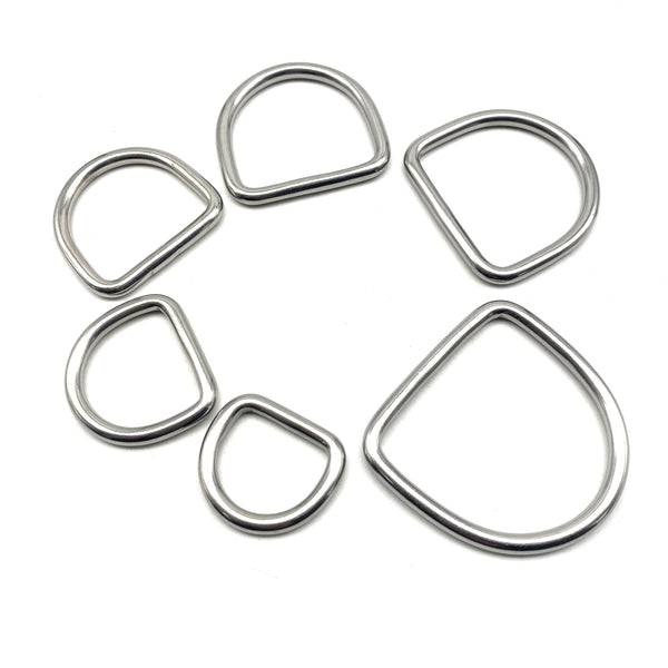 5mm Wire Stainless D Ring Seamless D Loop Sailboat D Rings 25-30-35-40-43-49mm