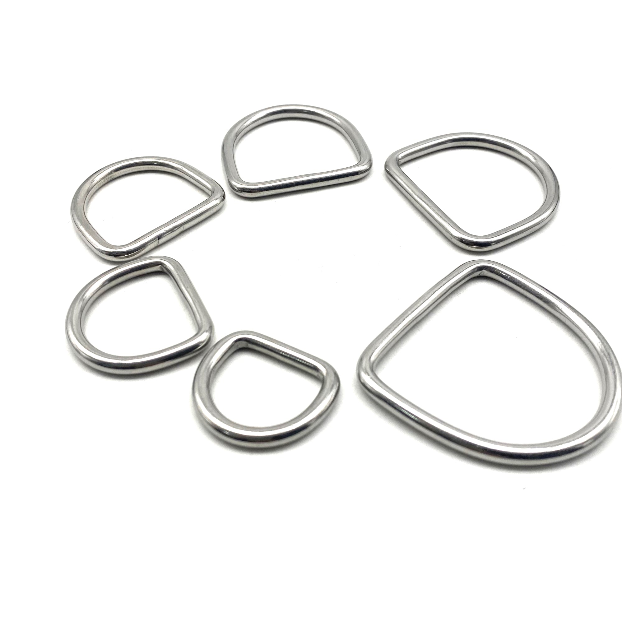 5mm Wire Stainless D Ring Seamless D Loop Sailboat D Rings 25-30-35-40-43-49mm