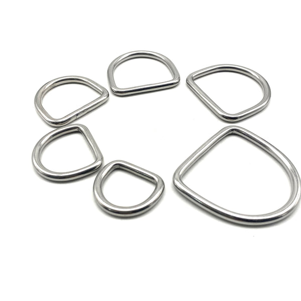 5mm Wire Stainless D Ring Seamless D Loop Sailboat D Rings 25-30-35-40-43-49mm