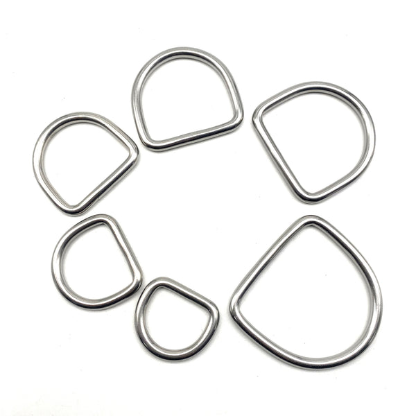 5mm Wire Stainless D Ring Seamless D Loop Sailboat D Rings 25-30-35-40-43-49mm