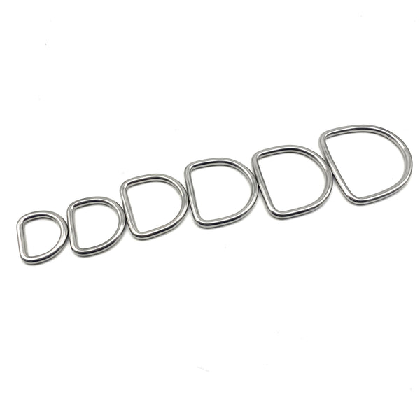5mm Wire Stainless D Ring Seamless D Loop Sailboat D Rings 25-30-35-40-43-49mm