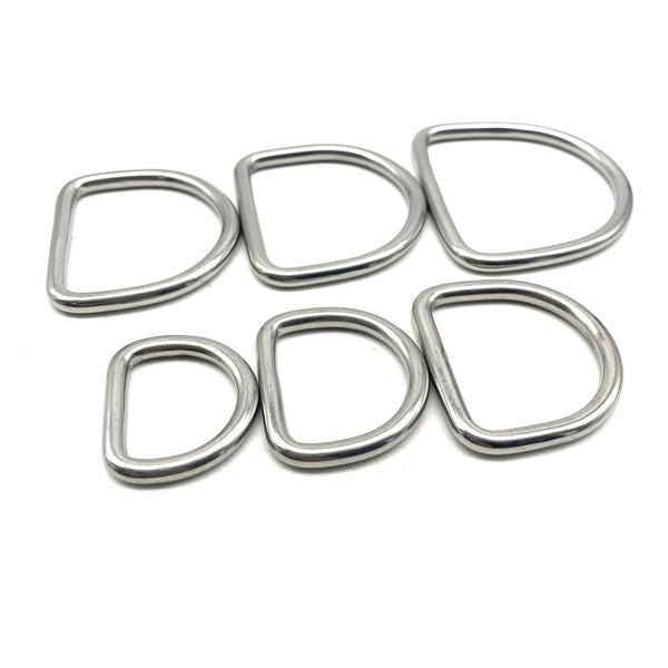 5mm Wire Stainless D Ring Seamless D Loop Sailboat D Rings 25-30-35-40-43-49mm