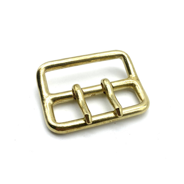 50mm Brass Buckle Sam Browne Double Prong Buckle Leather Belt Buckle